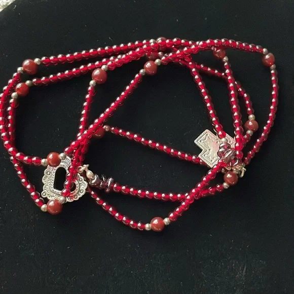 RARE to find. Silpada Sterling Silver & Garnet Necklace